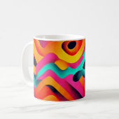 Chromatic Waves – Abstract Art Mug コーヒーマグカップ (正面左)