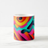 Chromatic Waves – Abstract Art Mug コーヒーマグカップ (中央)