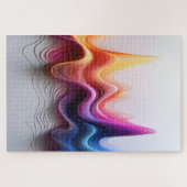 Chromatic Waves – Modern Abstract Flow of Colors ジグソーパズル (横)