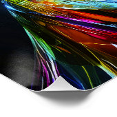 Chromatisch Farbige Glas-Geisha im Kontrast ポスター (コーナー)