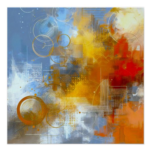 Chromatische Skyline: Puls der urbanen Abstraktion ポスター (正面)