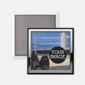 Chromeスタイルフレームで独自のフレームを作成 マグネット (正面/裏面)