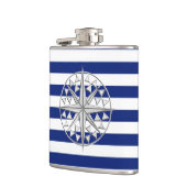 Chromeスター航海のオンネイビーストライプズ フラスク (左)