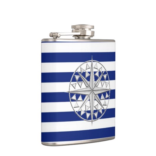 Chromeスター航海のオンネイビーストライプズ フラスク (右)