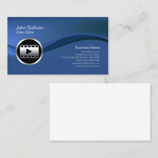 Chromeビデオクリップアイコンビデオエディタ名刺 名刺 (正面/裏面)