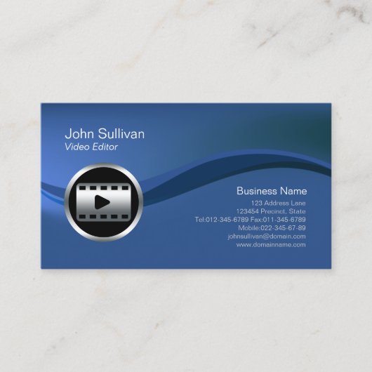 Chromeビデオクリップアイコンビデオエディタ名刺 名刺 (正面)