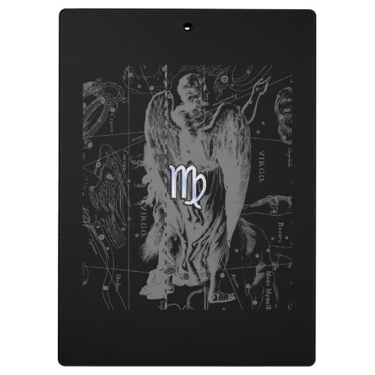 Chromeルックス《星座》乙女座〔占星術の〕十二宮図サインオンHevelius クリップボード (裏面)