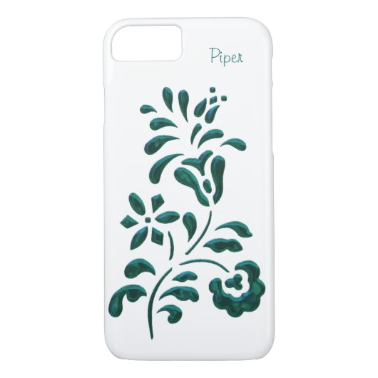 ChromeルックフローラiPhone 7ケース Case-Mate iPhoneケース (裏面)