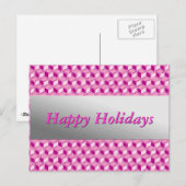 Chrome 3-dボックス – 明るい赤紫色ピンク シーズンポストカード (正面/裏面)