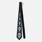 Chrome Calavera (Blue Rose) ネクタイ (正面)