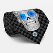 Chrome Calavera (Blue Rose) ネクタイ (ロール)