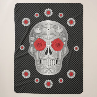 Chrome Calavera (Red Rose) シェルパブランケット
