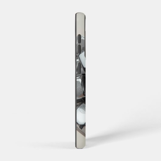 Chrome Geometric Cubes Samsung Case Galaxyケース (右側面)