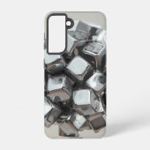  Chrome Geometric Cubes Samsung Case Samsung Galaxyケース (裏面)