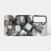  Chrome Geometric Cubes Samsung Case Samsung Galaxyケース (裏面横)