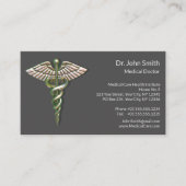 Chrome Holographic 3D Caduceus Medical  予約カード (正面)