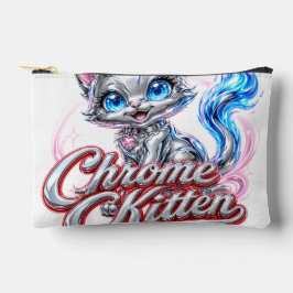 Chrome Kitten ジップポーチ/ペンケース アクセサリーポーチ