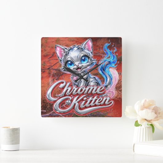 Chrome Kitten Outback Purrer 時計 (ホーム)