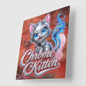 Chrome Kitten Outback Purrer 時計 (傾斜)