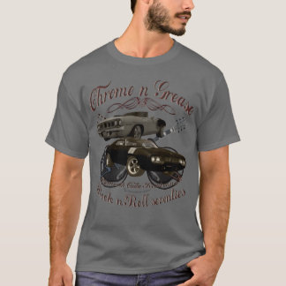 Chrome n Grease 70s Plymouth muscle car oldtimer g Tシャツ