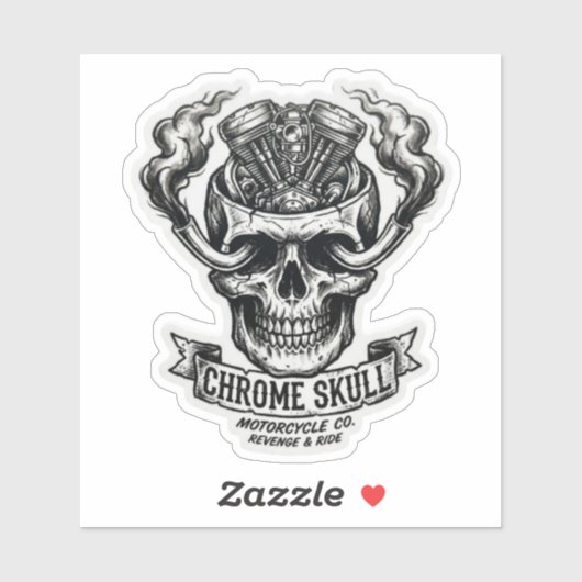 Chrome Skull Motorcycle Co Vツインエンジン シール (シート)