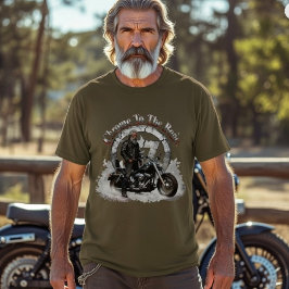 Chrome To The Bone | ヴィンテージ・バイカー・オリーブドラブ Tシャツ