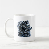 Chrome Wolf Bust コーヒーマグカップ (左)