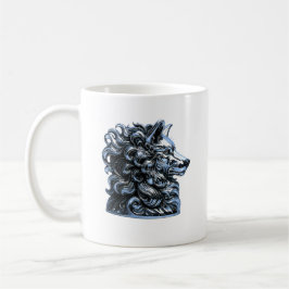 Chrome Wolf Bust コーヒーマグカップ