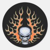 Chromeboy -Flames ラウンドシール (正面)