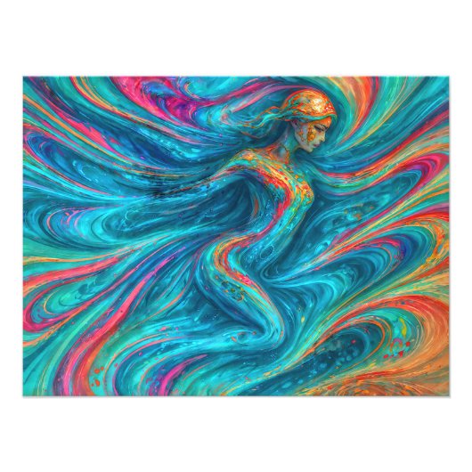 “Chromisca” - 流動する魔女の肖像画 フォトプリント (正面)
