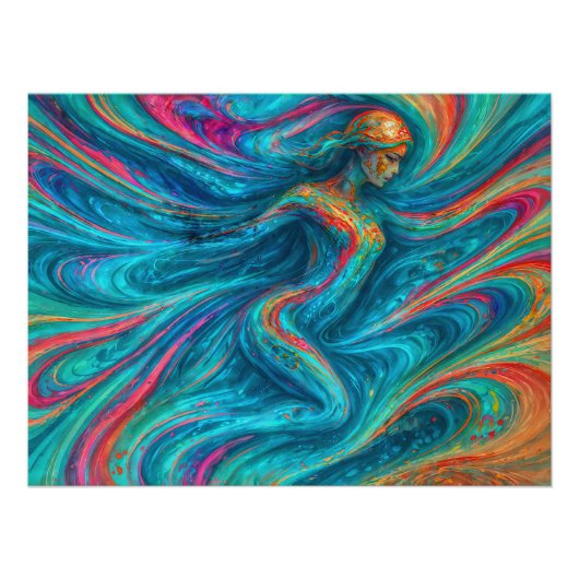 “Chromisca” - 流動する魔女の肖像画 ポスター (正面)