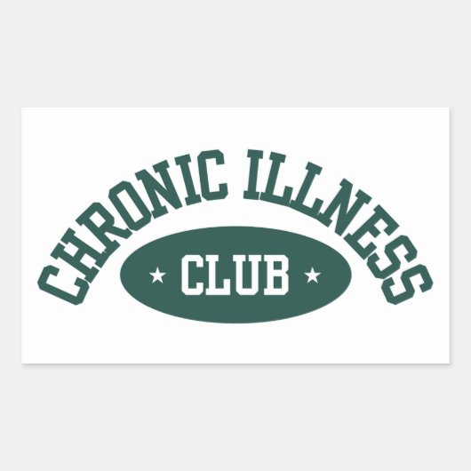 Chronic Illness Club Sticker, Disability Awareness 長方形シール (正面)