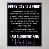 Chronic Pain Warrior (fully customizable) ポスター (正面)
