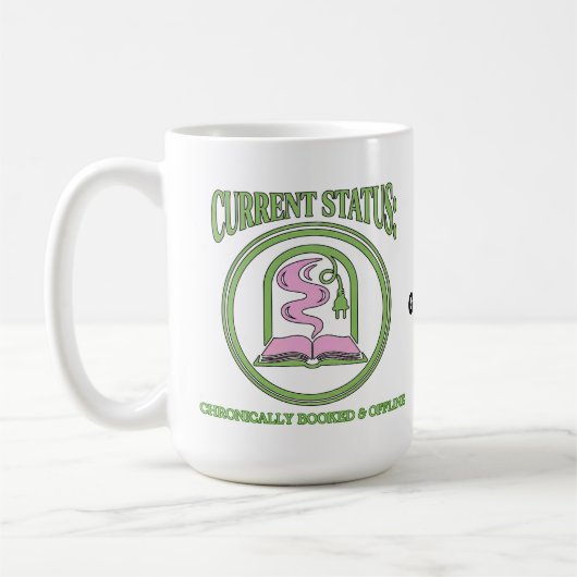 Chronically Booked & Offline Analog Reading Escape コーヒーマグカップ (左)