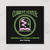 Chronically Booked & Offline Analog Reading Escape スクエア名刺 (正面)