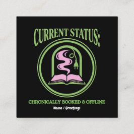 Chronically Booked & Offline Analog Reading Escape スクエア名刺