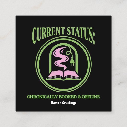 Chronically Booked & Offline Analog Reading Escape スクエア名刺 (正面)