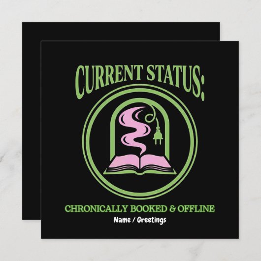 Chronically Booked & Offline Analog Reading Escape 招待状 (正面/裏面)