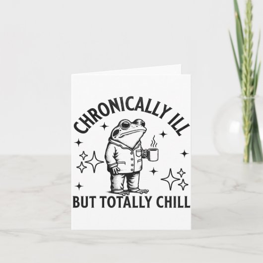 Chronically Ill Funny Frog Chronic Pain & Illn カード (正面)