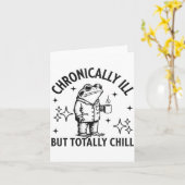 Chronically Ill Funny Frog Chronic Pain & Illn カード (黄色い花)