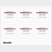 Chronically Online Funny Internet Sticker スクエアシール (シート)