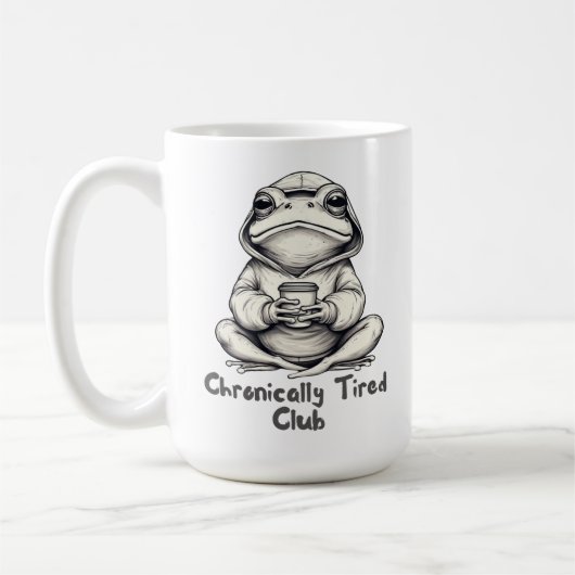 Chronically Tired Club Frog cups –  Coffee Frog コーヒーマグカップ (左)