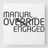 Chronological Sync Technical Clock スクエア壁時計 (正面)