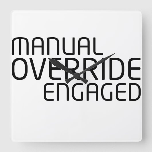 Chronological Sync Technical Clock スクエア壁時計 (正面)