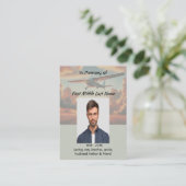 Chrstian Memorial Keepsakes Pilot Airplane Sunset 名刺 (スタンド正面)