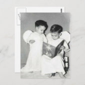 Chrstmasのポストカード用の2つの天使 ポストカード (正面/裏面)