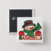 Chrtimstasのストッキングのラベルボタン 缶バッジ (正面&裏面)