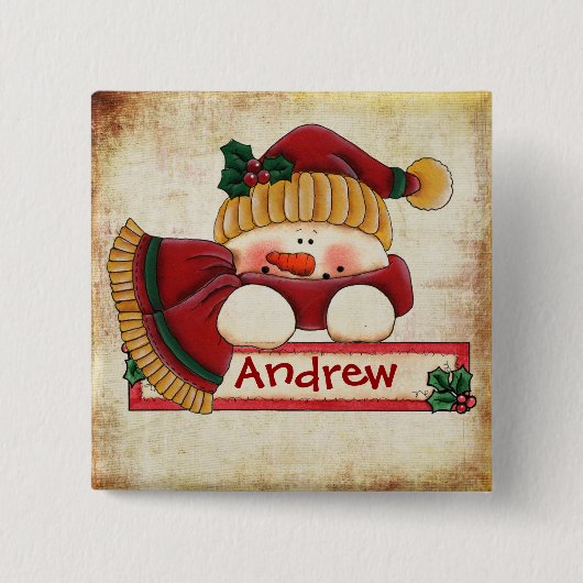 Chrtimstasのストッキングのラベルボタン 缶バッジ (正面)