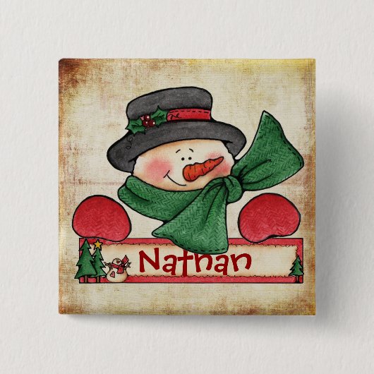 Chrtimstasのストッキングのラベルボタン 缶バッジ (正面)