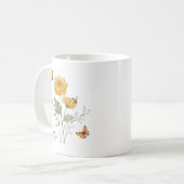 Chrysanthemum Birth Month Flower コーヒーマグカップ (正面左)
